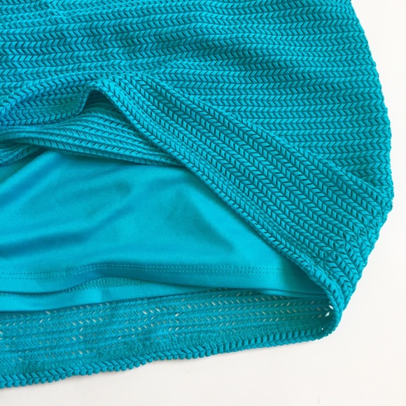 BCBG Turquoise Blue Stretch Mini Bodycon Skirt M - Picture 8 of 8